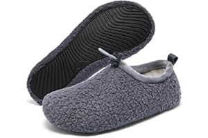 Heiiwarm Kids Cozy Slippers Winter Warm House slippers Socks Anti-Skid shoes (Toddler/Little Kid/Big Kid)