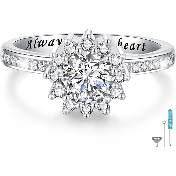Heart Shaped Urn Ring - Stainless Steel Cremation Jewelry For Ashes, Memorial Keepsake Ring - View #14