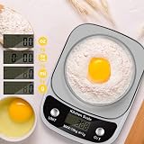Himaly 10 kg Digital Kitchen Scale with Tare Function Backlit Display Stainless view 4