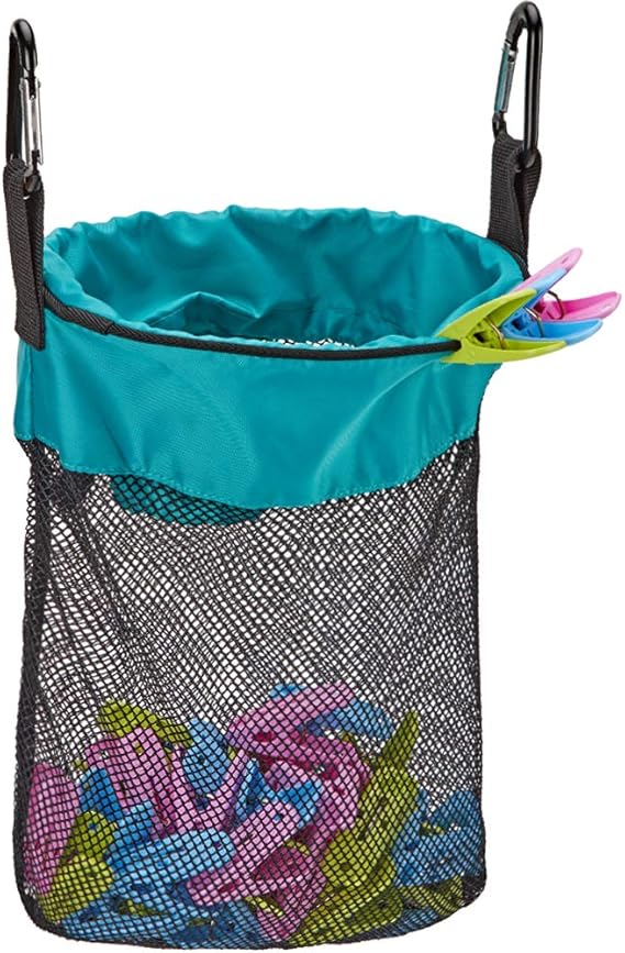HOMEST Mesh Clothespin Bag, Hanging Clothes Pin Bag with