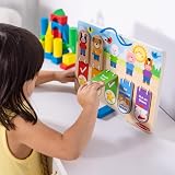 Melissa & Doug Wooden Daily Routines Chart Double-Sided Interactive Board Kids view 8