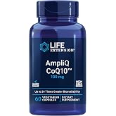 Life Extension AmpliQ CoQ10 Ubiquinone 100 mg Advanced Formula, 60 Capsules | Supports Heart Health, Cellular Energy &amp; Healthy Aging, Advanced Bioavailability Formula; Gluten Free, Non-GMO &amp; Vegetarian
