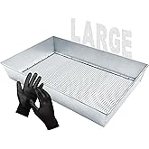 Wenses Large Soil Sifter, 17.5 x 11.5 Inch Size with 1/4 Inch Mesh, Includes Work Gloves