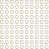 PH PandaHall 100pcs 24K Gold Jump Rings, 4mm Open Jump Rings Golden Brass Jewelry Connector Ring 22 Gauge Unsoldered O Ring for Earrings Bracelets Necklaces Chain Choker DIY Craft Making