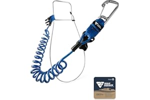 Rogue Endeavor® Fish Stringer Clip, Large, Stainless Construction, Quick Release 36” Steel Core Lanyard, Designed for Spearfishing, Kayak Fishing & Scuba Diving and All Fish Types