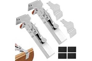 2 Pcs Adjustable Drawer Fixing Clamp, Drawer Front Installation Clamps with Large Clips, Stainless Steel Cabinet Drawer Face 