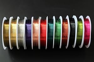 11 pcs Mix Colors 0.3mmX20m Copper Wire Thread Midge Larvae Nymph Fly Fishing Lure Bait Ribbing Body Making Fly Tying Materia