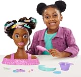 Barbie Styling Head with 20+ Hair Accessories Color Change Clips JFG81 Blonde view 6