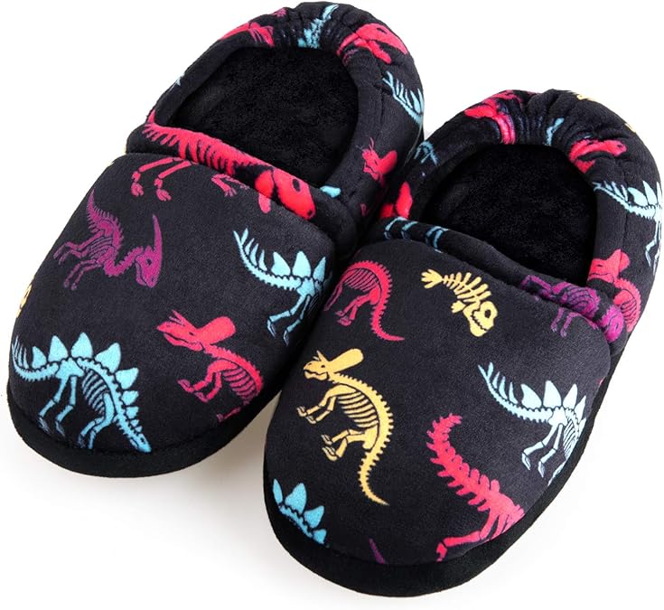 Forbeautiful Little Kids Big Boys House Slippers, Kids Fur