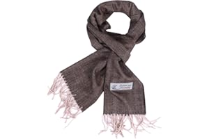 TZ Promise Herringbone Houndstooth Checked Pattern Cashmere Feel Classic Soft Luxurious Winter Scarf For Men Women