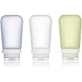 humangear Gotoob+ Refillable Silicone Travel Size Bottles with Locking Cap, 3pk Set