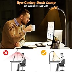 Airlonv LED Desk Lamp for Office Home, Eye-Caring