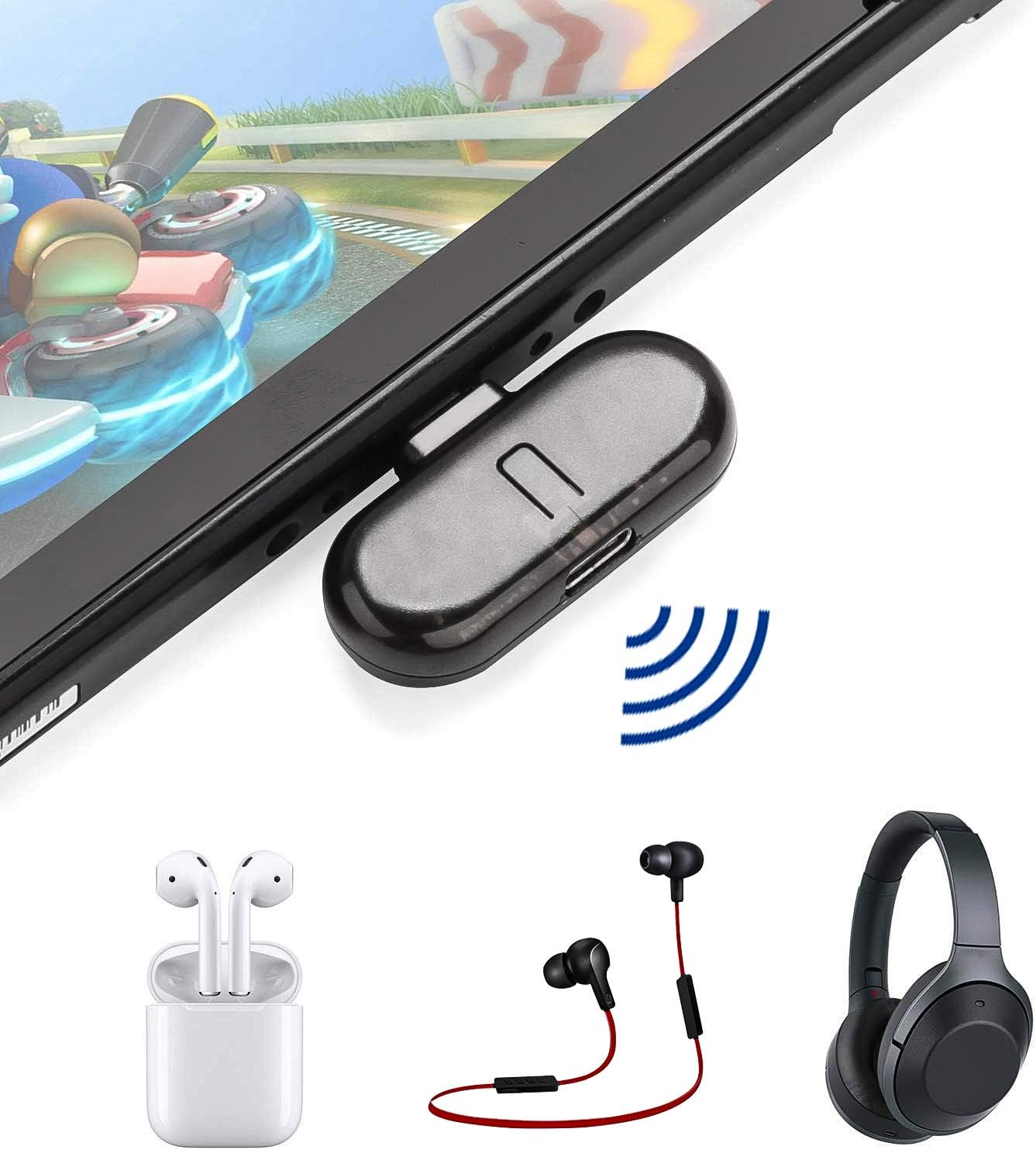 Wireless Bluetooth Adapter for Nintendo Switch, USB Type-C Wireless Headset Receiver and Audio Transmitter for Nintendo Switch