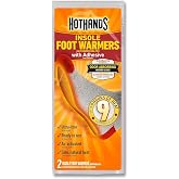 HotHands Insole Foot Warmers with Adhesive - Long Lasting Safe Natural Odorless Air Activated Warmers - Up to 9 Hours of Heat