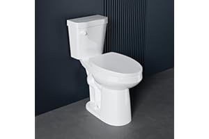 Miuara Elongated Extra Tall Toilet 21 Inch for Seniors 1.28 GPF Tornado Single Flush - Two Piece Comfort High Toilet for Bathroom, 20.5 Inch Bowl Height 21.25 Inch Seat Height, 12" Rough In, White
