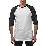 Pro Club Men's 3/4 Sleeve Crew Neck Baseball