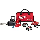 Milwaukee M18 FUEL 18V Lithium-Ion Brushless Cordless 1 in. Impact Wrench Extended Reach D-Handle Kit w/Two 12.0 Ah Batteries