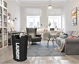 DOKEHOM 125L X-Large Collapsible Laundry Basket Black 79cm Tall view 7