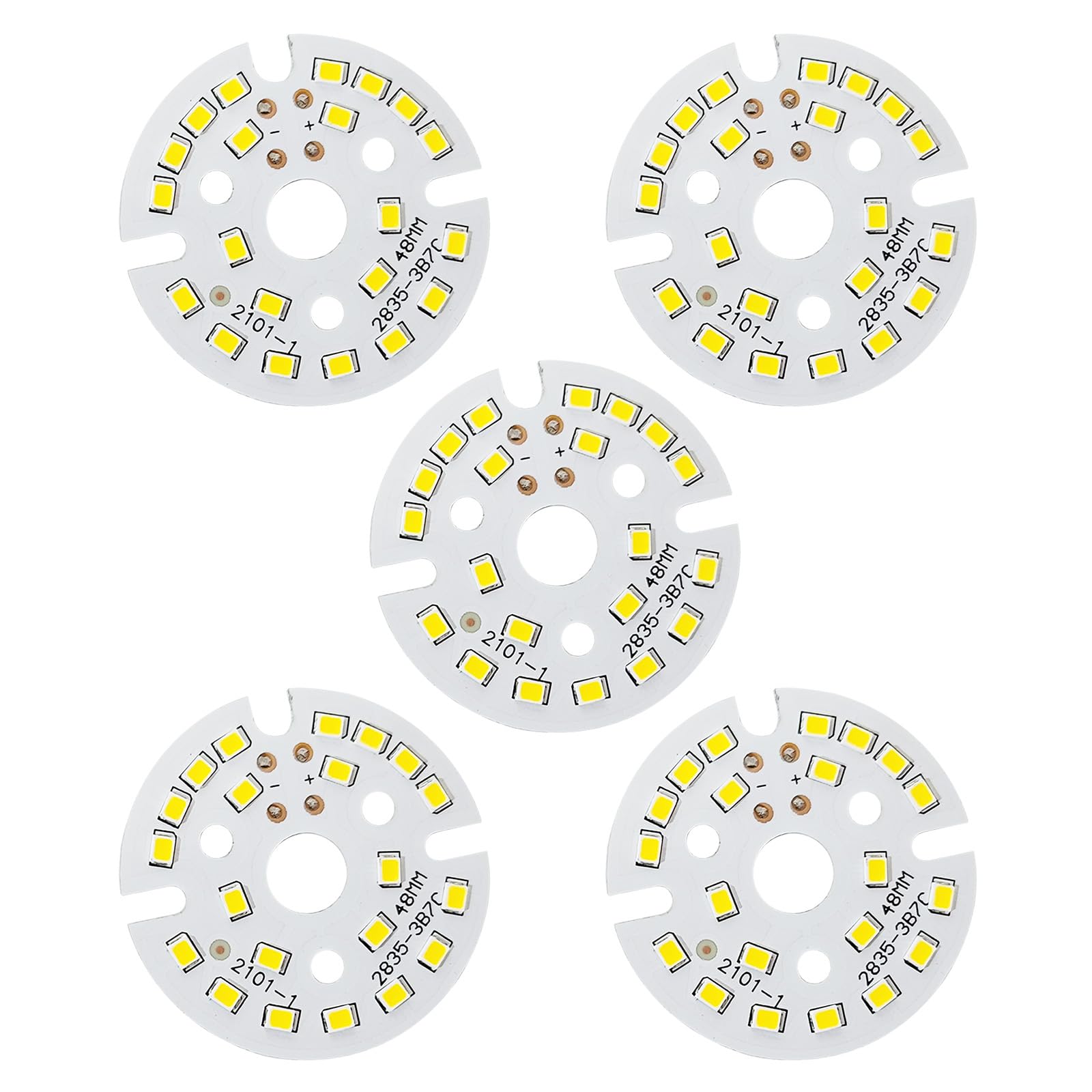 Photo 1 of MECCANIXITY COB LED Light Chip Bead 7W 120lm 3000-3200K 48mm 21-24VDC Energy Saving Bulb for Spotlight Floodlight Replacement Warm White 5Pcs
