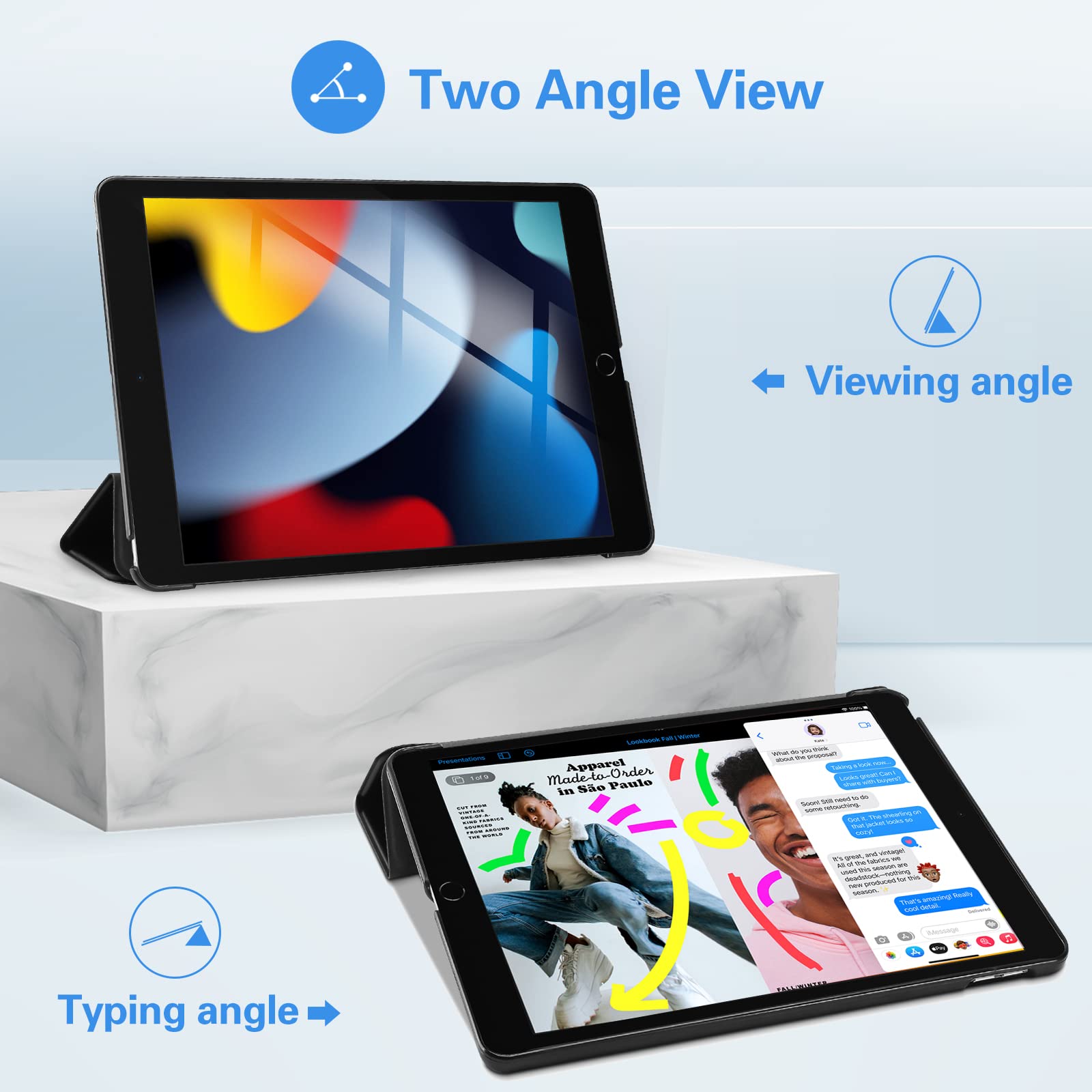 ProCase for iPad 10.2 Case iPad 9th 8th 7th Generation Case, Hard Back Protective Cover iPad Case for iPad 10.2 Inch – Black