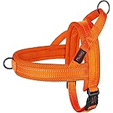 Didog No Pull Dog Harness with Soft Mesh Padded,Reflective & Quick Fit Light Weight Dog Strap Vest Harness,Easy for Walking Training (S:Chest 18-22", Orange)