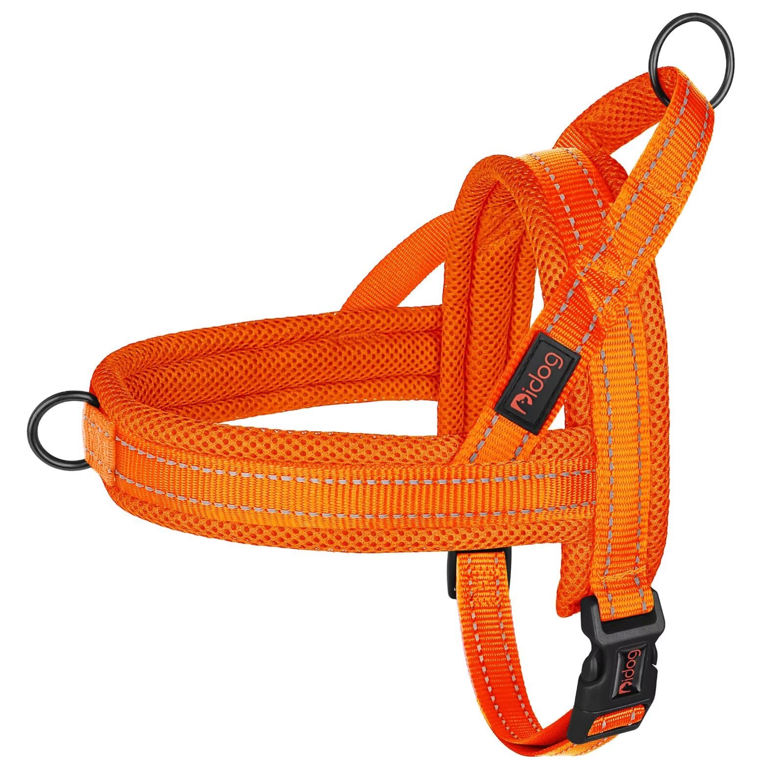 Photo 1 of Didog No Pull Dog Harness with Soft Mesh Padded,Reflective & Quick Fit Light Weight Dog Strap Vest Harness,Easy for Walking Training (S:Chest 18-22", Orange)