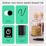 ARTISTRO 2 Black Acrylic Paint Pens 0.7mm Fine Tip for Rock Painting view 4