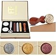 Mingting Wax Seal Stamp Kit,Mingting Classical Old-Fashioned Antique Wax Stamp Seal Kit Initial Letters Alphabet Set Gift Box