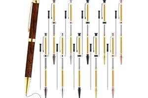 Colarr 10 Pcs Pen Kits for Wood Turning 7mm Slimline Pen Twist Kit with Refill Lathe Turning Supplies for Making Office Classroom Supplies DIY Friend Teacher Student Gifts(Assorted Color)