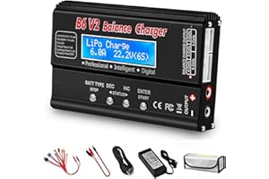 LiPo Charger RC Balance Fast Battery Charger Discharger for 1S-6S LiPo/Li-Fe/Li-ion 1S-15S NiMH/NiCD Packs Battery Chargers R