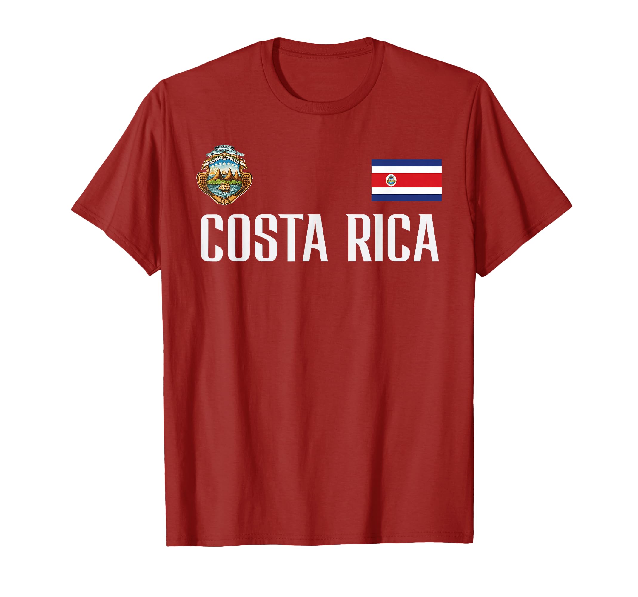 Photo 1 of Costa Rica Flag Football Soccer Fan Men Women Kids T-Shirt