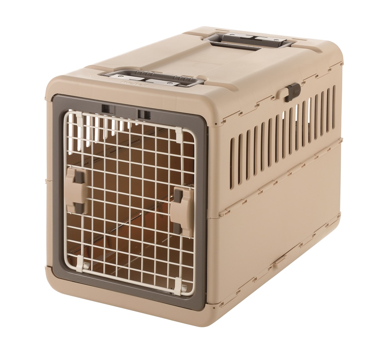 リッチェル キャンピングキャリー 折りたたみ ダークブラウン L サイズ商品画像