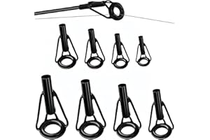 Jindizi 40pcs Fishing Rod Tip Repair Kit, 1.8-3.2mm Stainless Steel Rod Tip Replacement with PVC Box Fishing Rod Ceramic Guid