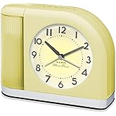 Westclox Big Ben Moon Beam Quartz Analog Alarm Clock with USB (Yellow)