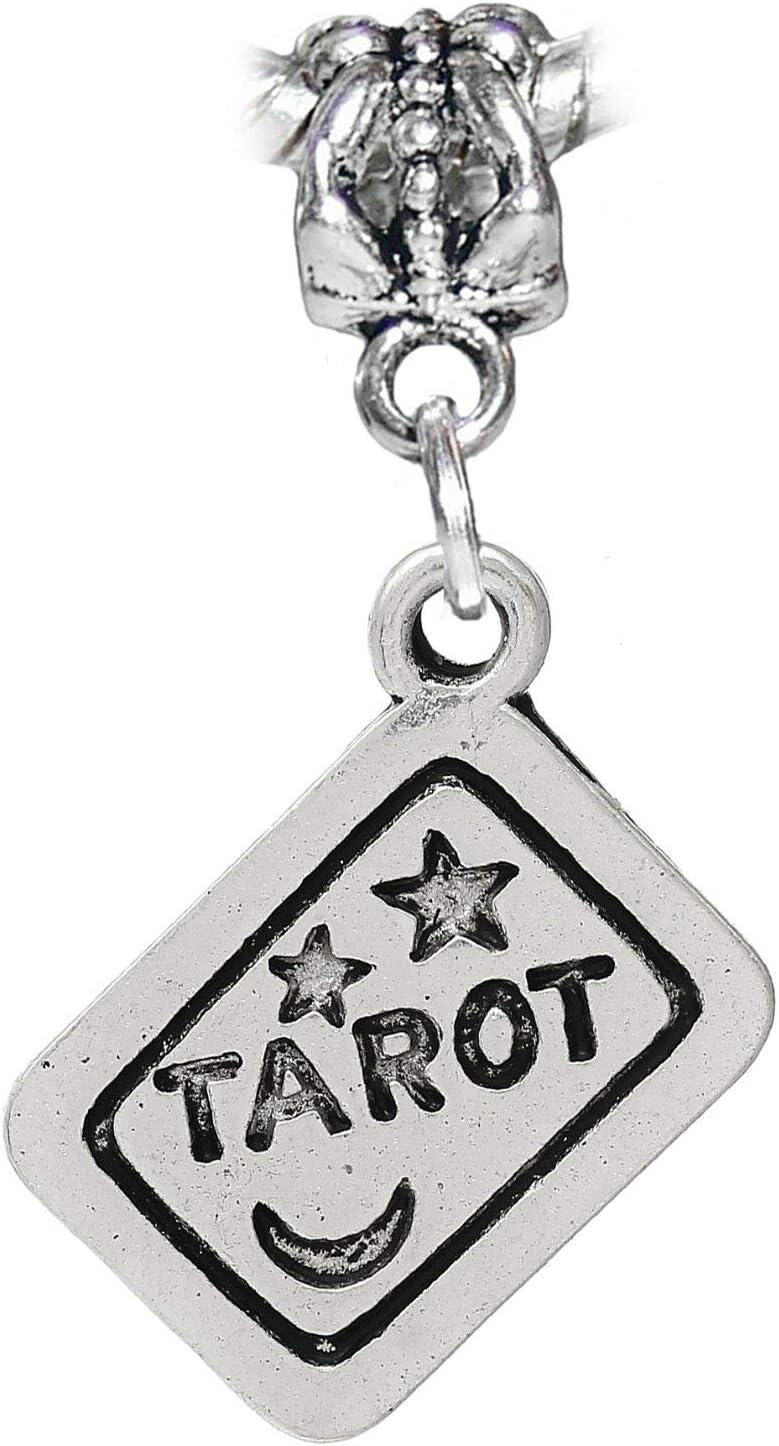 Tarot Card Deck Fortune Reading Dangle Bead Charm - for European Bracelet