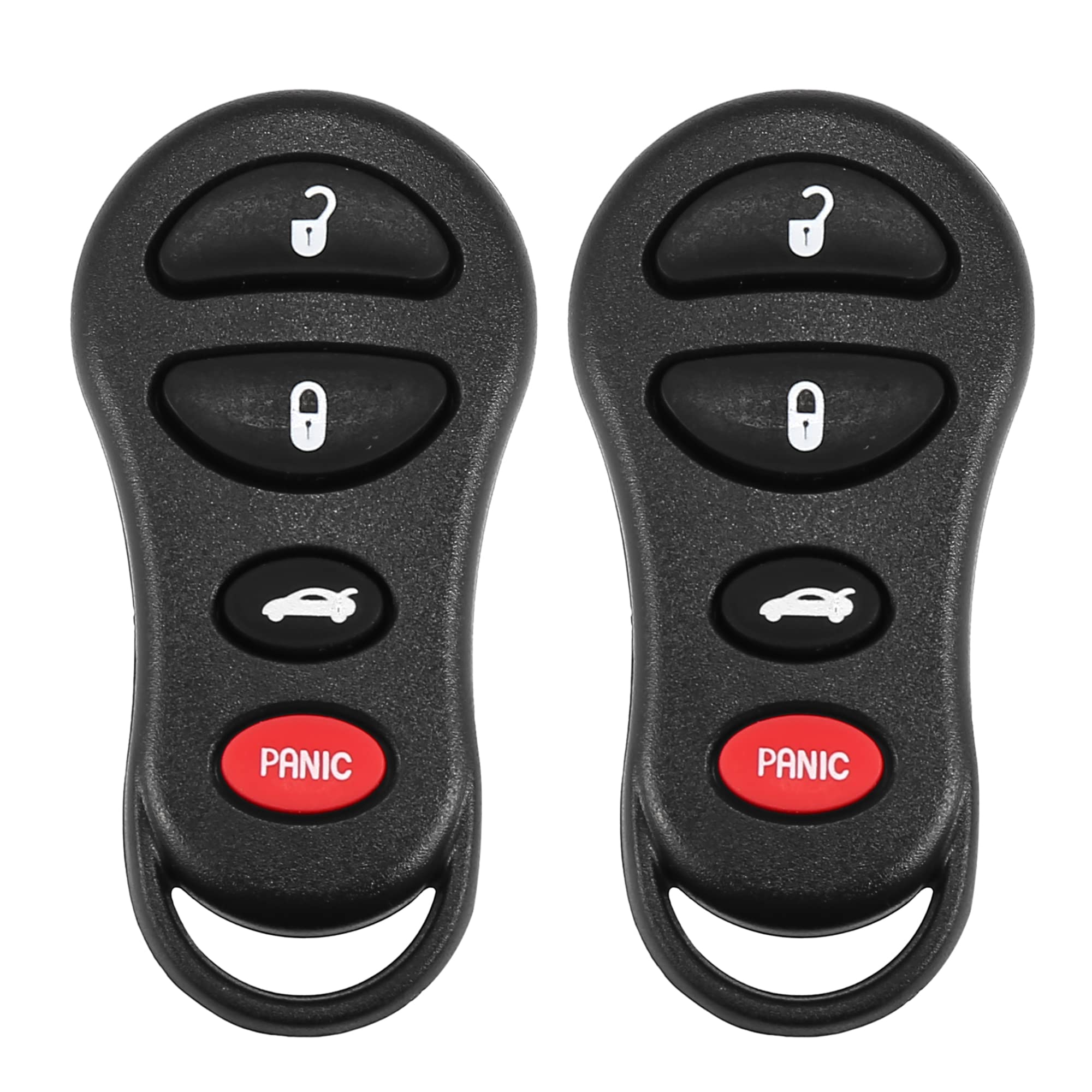 Photo 1 of X AUTOHAUX 2pcs 315MHz Replacement Keyless Entry Remote Car Key Fob for Jeep Liberty 02-04 for Dodge Stratus 01-06 for Dodge Intrepid 01-05 for Chrysler Concorde 01-04 4 Button GQ43VT17T