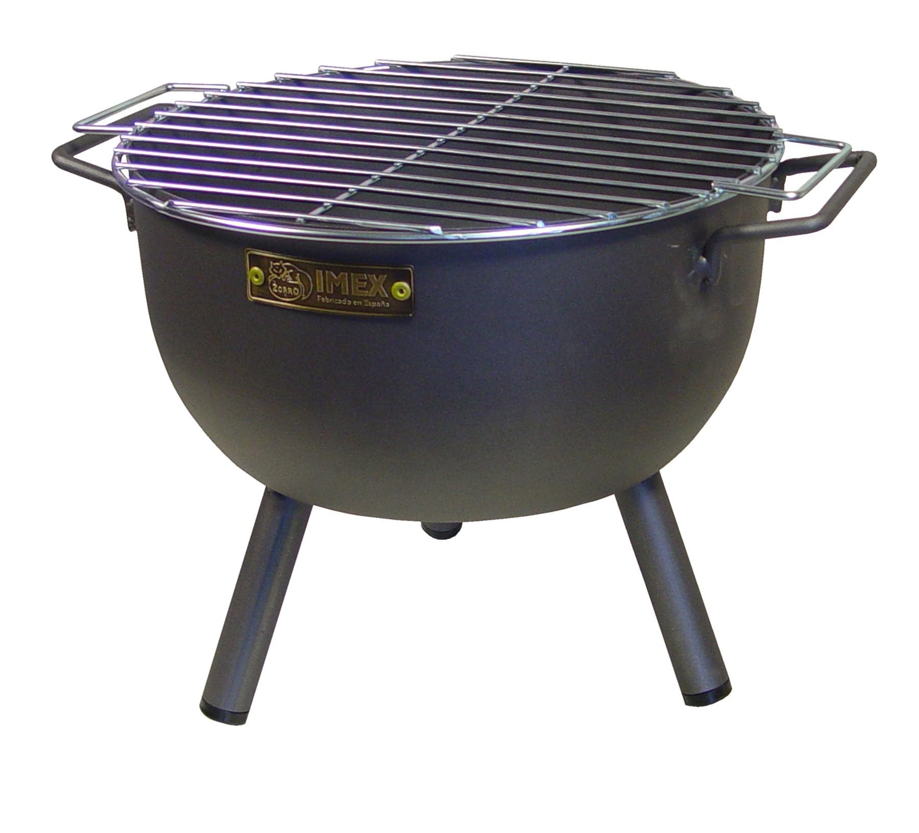 Imex El Fox Round Barbecue with Zinc Grill, Black, 24 x 24 x 33 cm, 71425.0