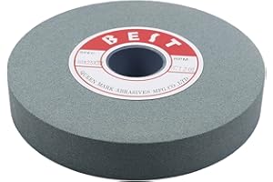 Aicosineg Bench Grinding Wheels 120 Grit Abrasive Flat Lap Wheel Sanding Grinding Disc Green Silicon Carbide for Surface Grinding Wheels 1-1/4in Arbor 6in Dia x 1in Thickness Bench Wheel