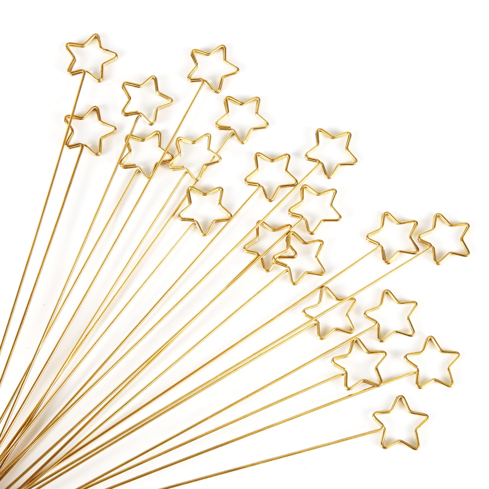 20pcs Table Number Holders, Place Card Holders Metal Wire Floral Holder Stick Clips Star Shaped Picture Holders for Centerpieces Photo Memo Pick for Wedding Party Flower Cards Cake Topper