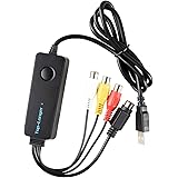 Top-Longer VHS to DVD Converter / USB 2.0 Audio Video Grabber Capture Card / Video to Digital Converter for Windows Mac,iMac, PC