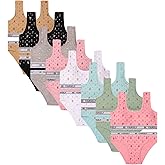 SIETE ROSA Girl'S Bra Panties Set Comfy Breathable Cotton Underwear Set,Cute Heart Letter Print Training Set For 10-12