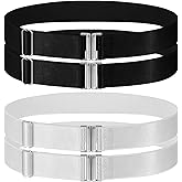 oruola 2pair Leg Garters for Thigh, Thigh Garters for Women, Adjustable Garter Belt with Metal Buckle, Elastic Thigh Garter for Party Prom, Punk Gothic Garters for Women Black & White