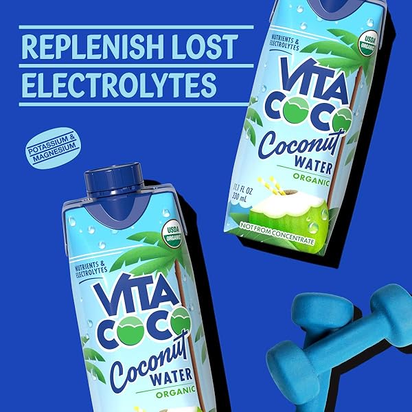 VITA COCO COCONUT WATER, PURE ORGANIC | REFRESHING COCONUT TASTE | NATURAL ELECTROLYTES | VITAL NUTRIENTS | 11.1 OZ (PACK OF 12)