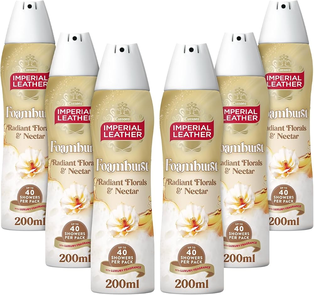Imperial Leather Foamburst Gel to Foam Shower Wash 6 x 200ml Cotton Flower