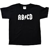 Ann Arbor T-shirt Co. Big Boys' AB/CD | Funny Kid's Rock and Roll Humor Tee