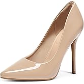 mysoft Women's High Heels Pumps Closed Pointed Toe Stiletto 4IN Heels Dress Wedding Shoes