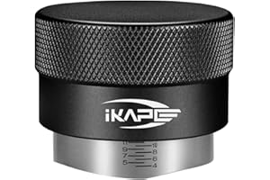 IKAPE Coffee Products, 51MM Coffee Distributor, Gravity Adaptive Espresso Distributor Fits All 51MM Espresso Portafilter, Compatible with 51MM Delonghi Bottomless Portafilter (Black)