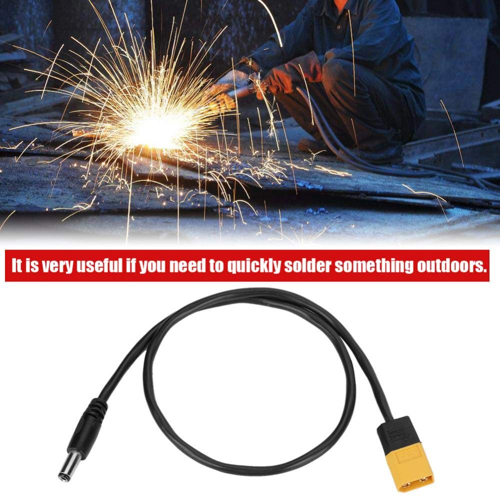 Garosa 20.7 inch XT60 to DC5525 Male Power Cable for TS100 Soldering Iron, Black, 20.7 inches - Image 5