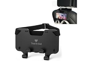 Adjustable Car Seat Headrest Hooks, Universal Fit for All Headrest Styles, Purse Hook with Phone Holder, Car Purse Hooks for 