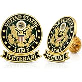 SHOP AWARDS AND GIFTS United States US Army Veteran Lapel Pin, Retirement and Service, 1-1/8 inch